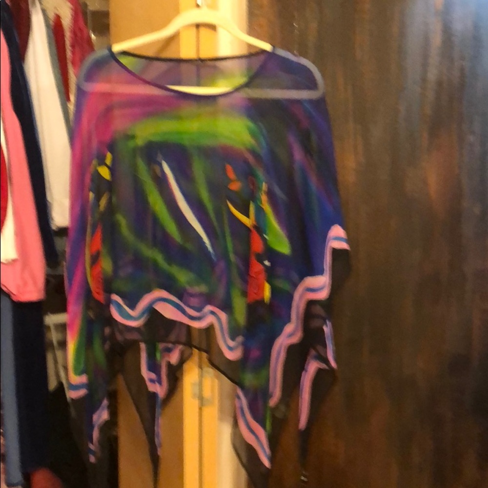 Sheer poncho